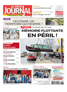 Cover of Le Petit Journal - L'hebdo local de l'Aude