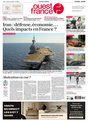 Cover of Ouest France (Angers / Segre)