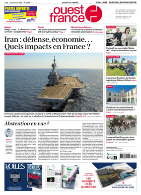 Cover of Ouest France (Challans / Saint-Gilles-Croix-de-Vie)