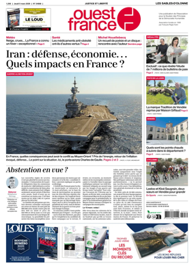 Cover of Ouest France (Les Sables-d'Olonne)