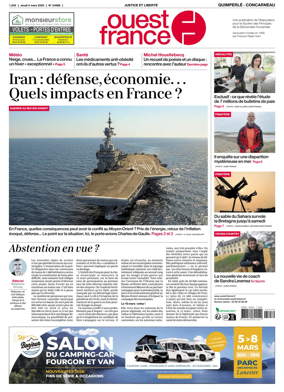 Cover of Ouest-France (Quimperle Concarneau)