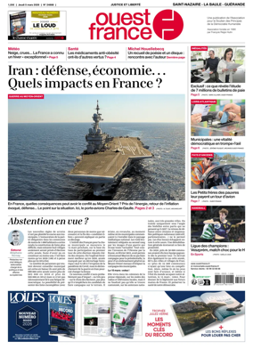 Cover of Ouest France (Saint-Nazaire La Baule Guerande)