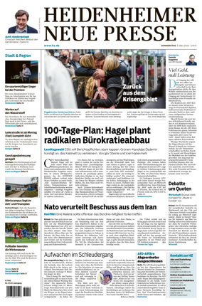 Cover of Heidenheimer Neue Presse