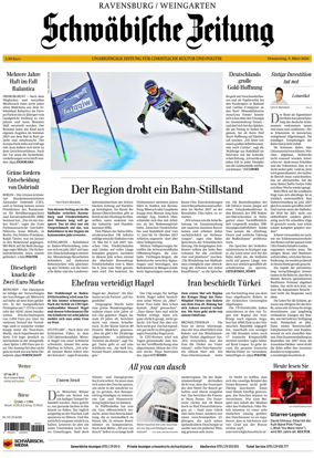 Cover of Schwabische Zeitung (Ravensburg / Weingarten)
