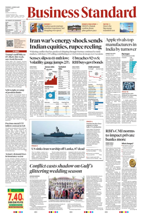 Cover of Business Standard
