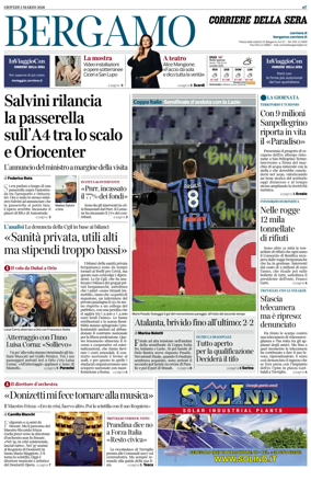 Cover of Corriere della Sera (Bergamo)