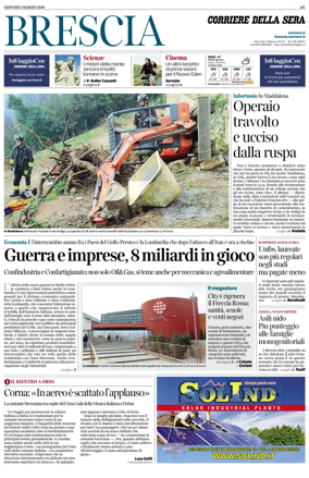 Cover of Corriere della Sera (Brescia)
