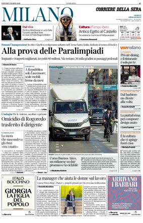 Cover of Corriere della Sera (Milano)