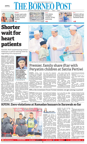 Cover of The Borneo Post (Sarawak)