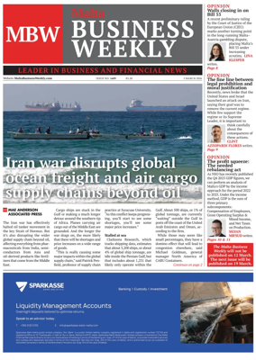 Cover of The Malta Business Weekly