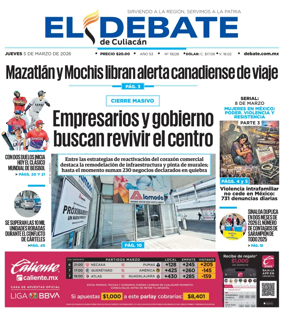 Cover of El Debate de Culiacan