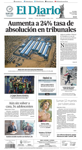Cover of El Diario de Juarez
