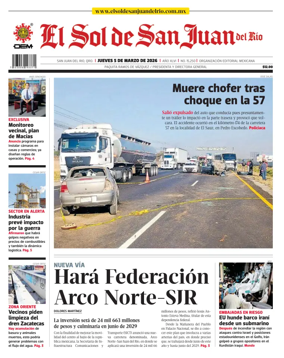 Cover of El Sol de San Juan del Rio