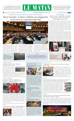 Cover of Le Matin (Morocco)