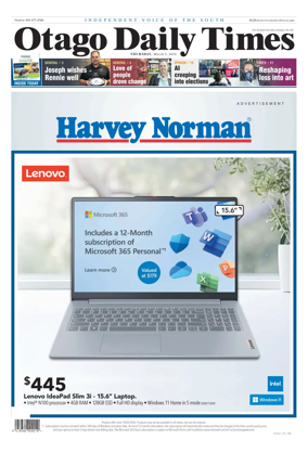 Cover of Otago Daily Times