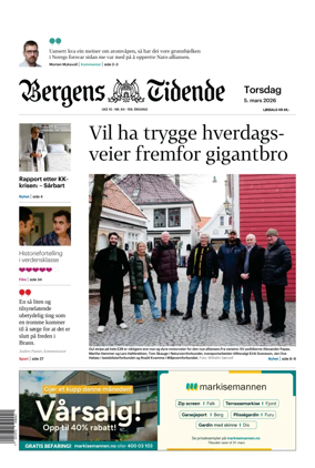 Cover of Bergens Tidende