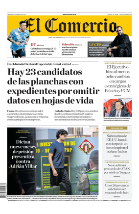 Cover of Diario El Comercio