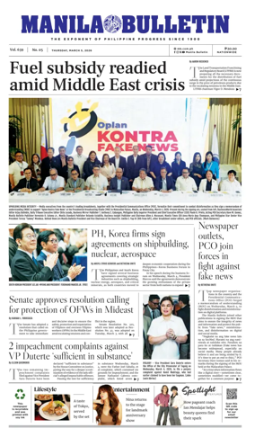 Cover of Manila Bulletin