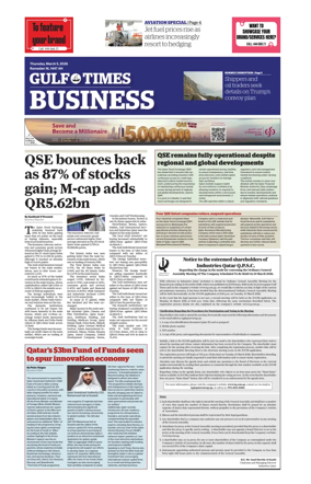 Cover of Gulf Times Business