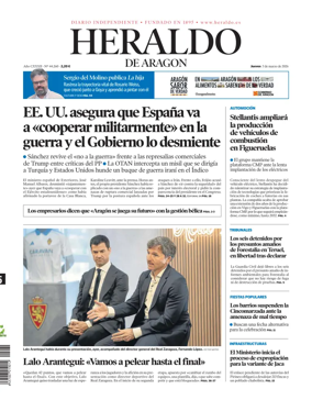 Cover of Heraldo de Aragon