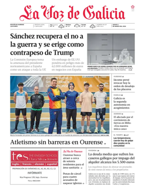 Cover of La Voz de Galicia (Ourense)