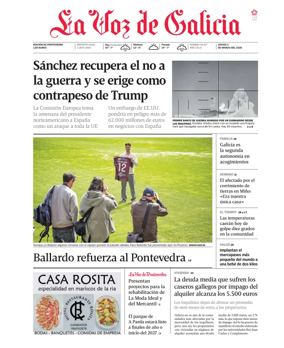 Cover of La Voz de Galicia (Pontevedra)