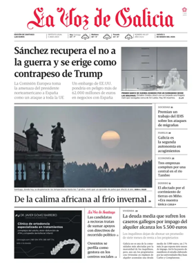 Cover of La Voz de Galicia (Santiago)