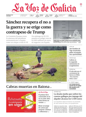 Cover of La Voz de Galicia (Vigo)