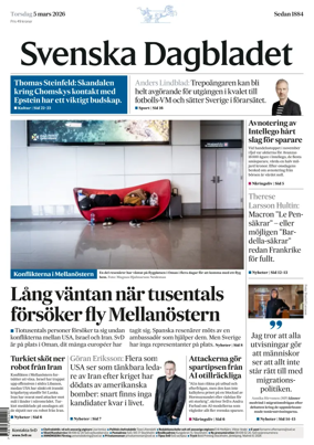 Cover of Svenska Dagbladet
