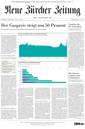 Cover of Neue Zurcher Zeitung