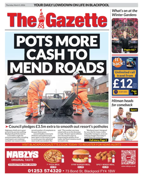 Cover of Blackpool Gazette