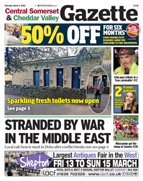 Cover of Central Somerset & Cheddar Valley Gazette