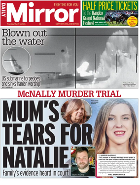 Cover of Daily Mirror (Northern Ireland)
