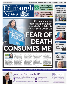 Cover of Edinburgh Evening News