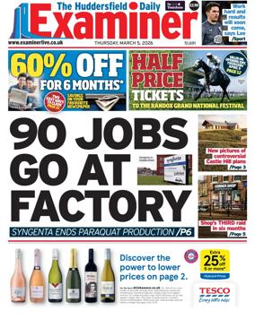 Cover of Huddersfield Daily Examiner