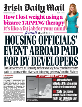 Cover of Irish Daily Mail
