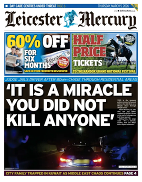 Cover of Leicester Mercury