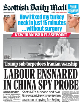 Cover of Scottish Daily Mail