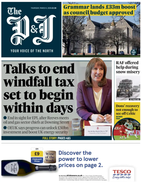 Cover of The Press and Journal (Aberdeen and Aberdeenshire)