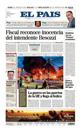 Cover of El Pais (Uruguay)