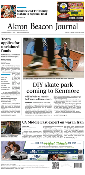 Cover of Akron Beacon Journal