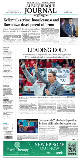 Cover of Albuquerque Journal