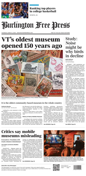 Cover of Burlington Free Press
