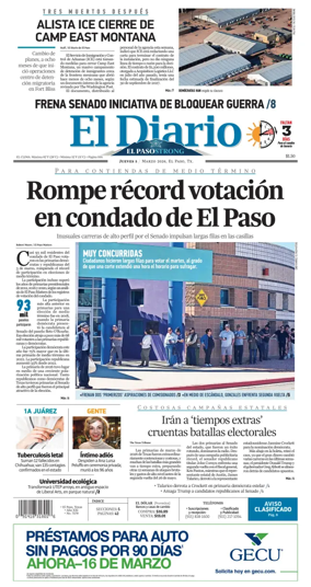 Cover of El Diario de El Paso