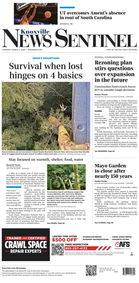 Cover of Knoxville News Sentinel