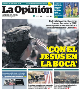 Cover of La Opinion
