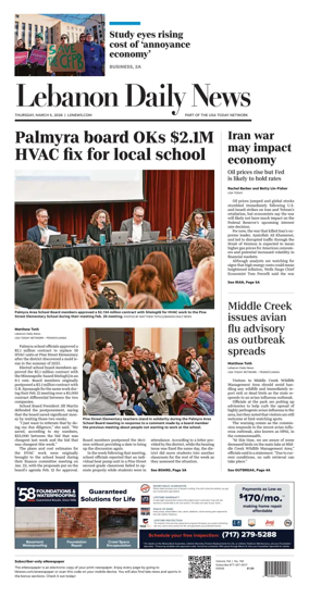Cover of Lebanon Daily News
