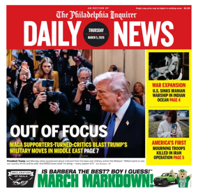 Cover of Philadelphia Daily News