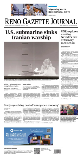 Cover of Reno Gazette Journal