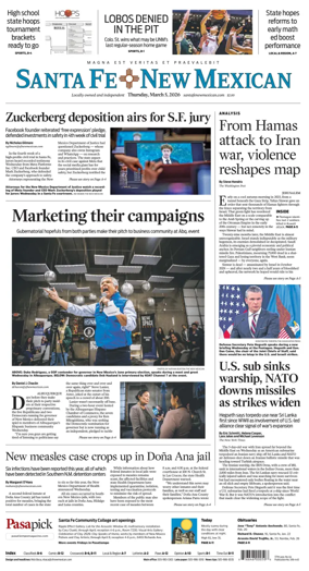 Cover of Santa Fe New Mexican